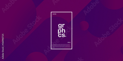 Dynamic dark purple geometric background. Trendy gradient shapes composition. Eps10 vector