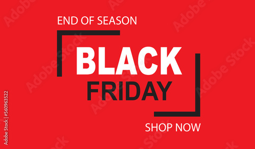 Black friday sale sign on red background
