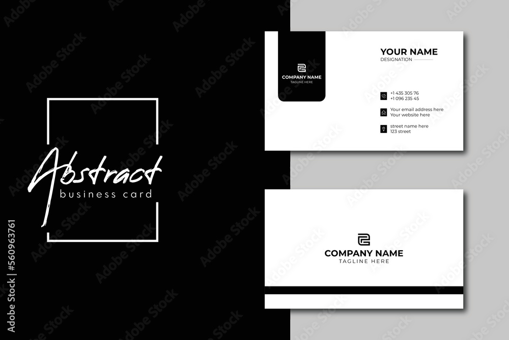 Business card design template, Clean professional business card template, visiting card, business card template. creative modern name card.
