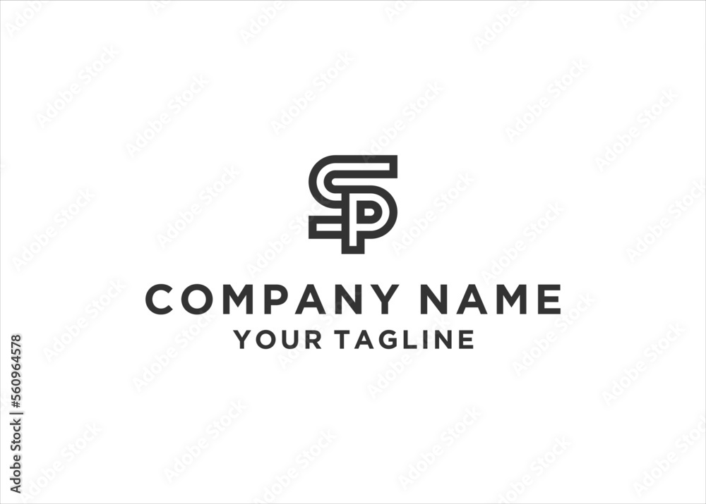 initial Letter SP Logo Design Vector initial Letter SP Logo Design Vector