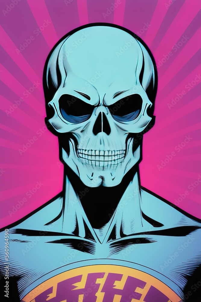 Fototapeta premium portrait of a hipster skeleton