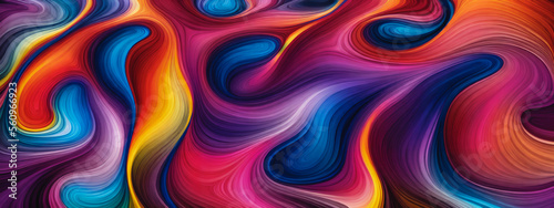 Artistic concept painting of a abstract waves color ,Generative AI