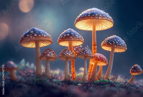macra cute mushroom photo