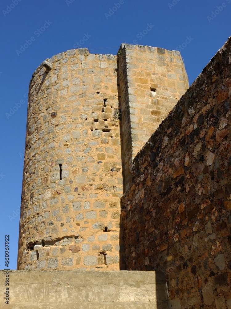 Historic castle tower in Zafra, Extremadura - Spain 