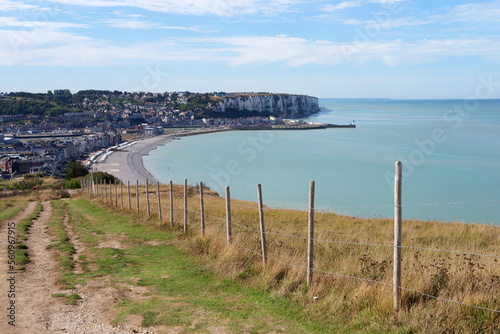 Mers-les-Bains city and Ault cliffs in Paicardy coast