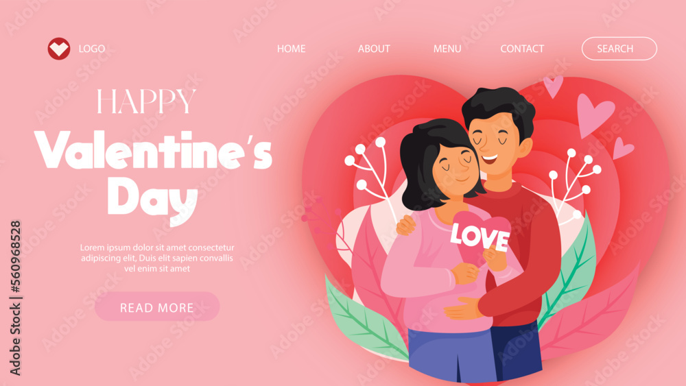 Young couple holding hands romaintic moment with many heart floating, paper art style. web banner Young couple holding hands romaintic moment with many heart floating, paper art style. web banner