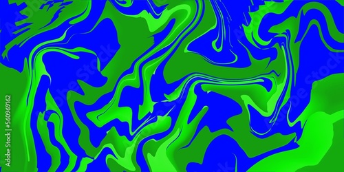 Abstract blue and green wavy background, green abstract liquify background.