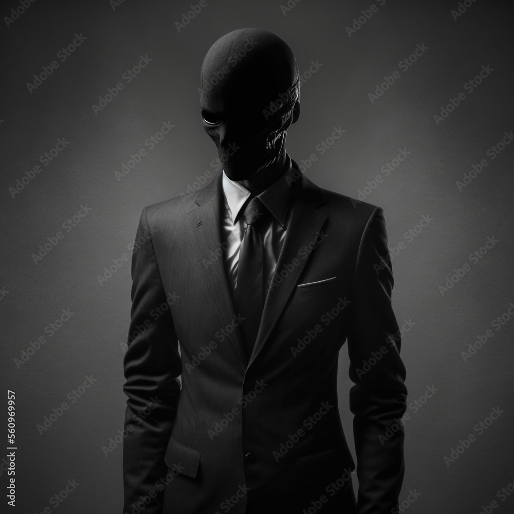 Man in black suit.Generative AI Man in black suit.Generative AI