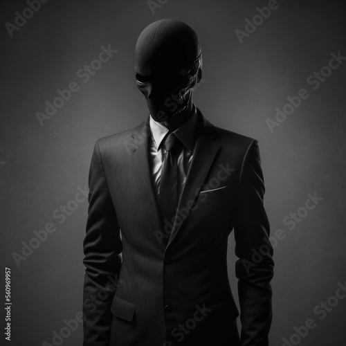 Man in black suit.Generative AI