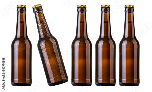 Obraz na płótnie beer bottles isolated