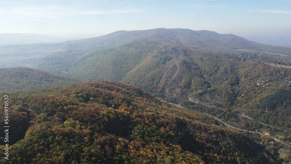 Amazing Aerial Autumn of Vitosha Mountain, Bulgaria