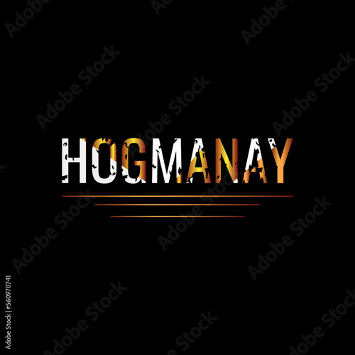 Hogmanay. Design suitable for greeting card poster and banner