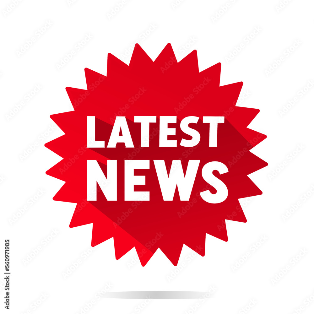 Latest news sticker icon design. Flat banner template. Vector illustration. Latest news sticker icon design. Flat banner template. Vector illustration.