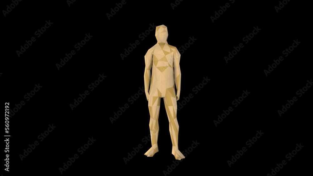 Low Poly Character Animation Transparent Alpha Video Low Poly Character Animation Transparent Alpha Video