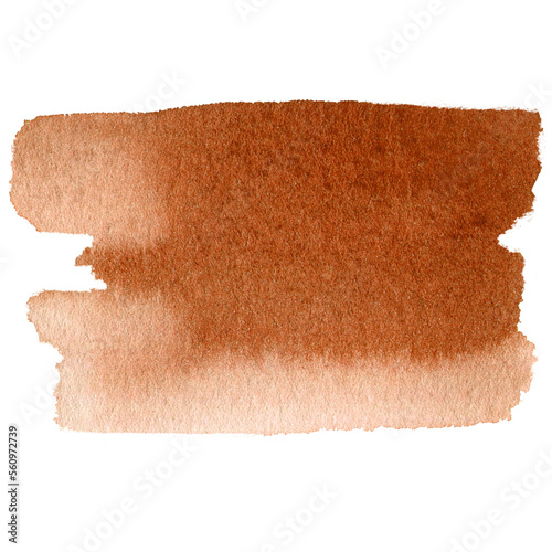 Brown watercolor stain, decorative element