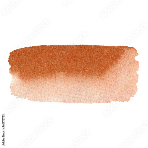 Brown watercolor stain, decorative element