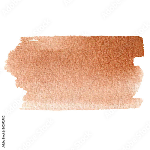 Brown watercolor stain, decorative element