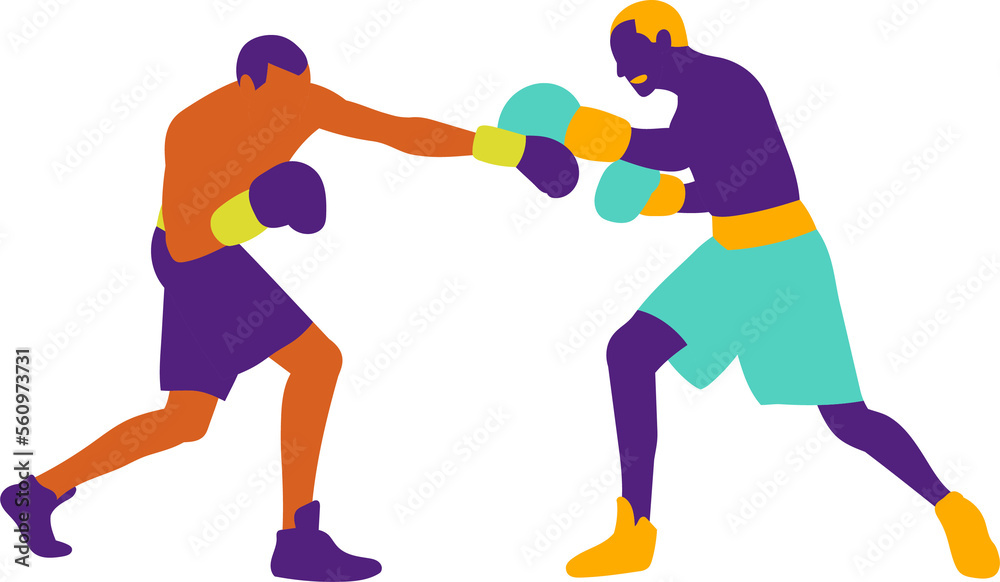 Boxing player in action. Strength, attack and motion concept.