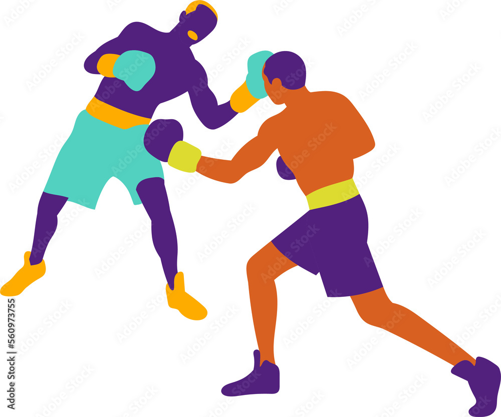 Boxing player in action. Strength, attack and motion concept.