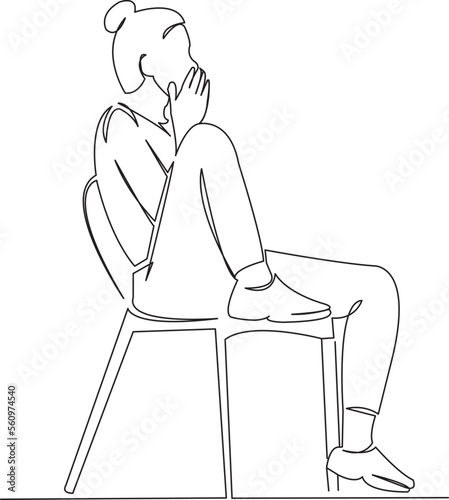 girl sitting on a chair