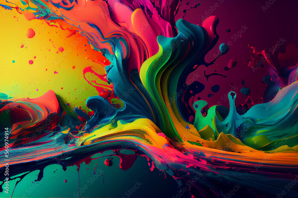 Raibow colorful smooth paint background illustration