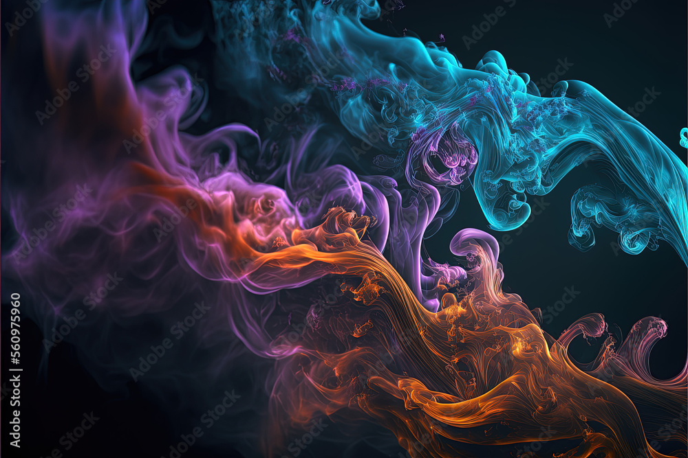 Smoke effect background, Generative AI