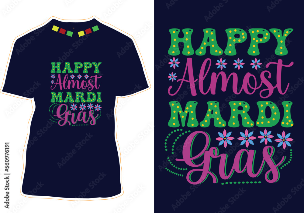 Fototapeta premium Mardi Gras T-Shirt Design