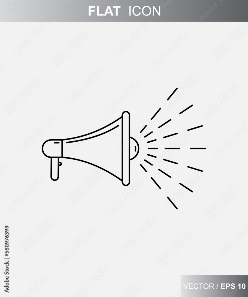 Megaphone Icon Vector Logo Design Template. Megaphone, Business concept Digital marketing for website and promotion banners Megaphone Icon Vector Logo Design Template. Megaphone, Business concept Digital marketing for website and promotion banners