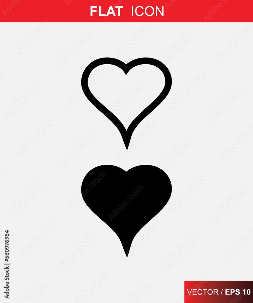 Heart Icon Vector Logo Design Template.Heart icon vector on white background. hand drawn icons and illustrations for valentines and wedding