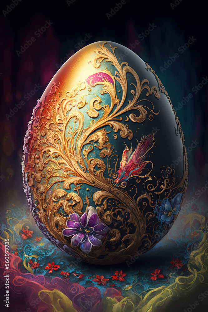 Colourful abstract easter egg Colourful abstract easter egg