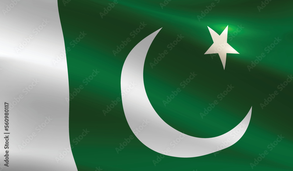 Pakistan flag background.Waving Pakistani flag vector Pakistan flag background.Waving Pakistani flag vector