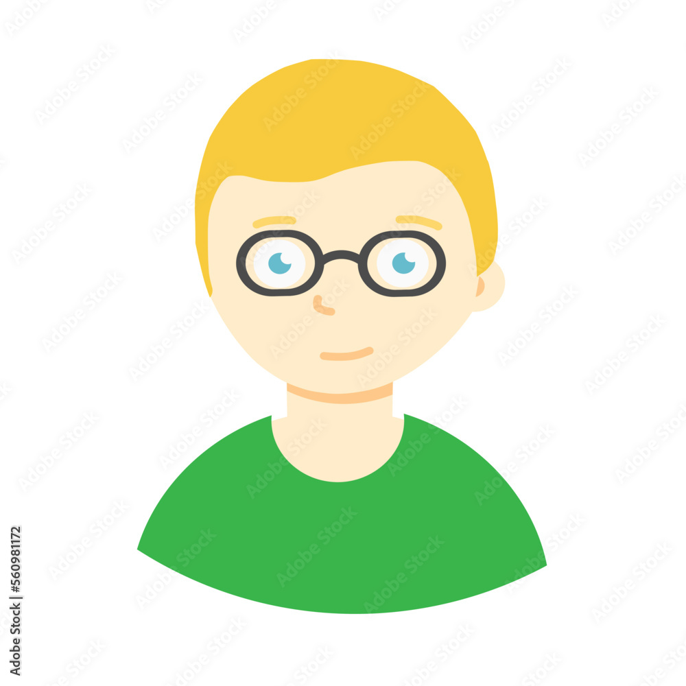 Student icon. Vector illustrations in cartoon flat style isolated on white background. Student icon. Vector illustrations in cartoon flat style isolated on white background.