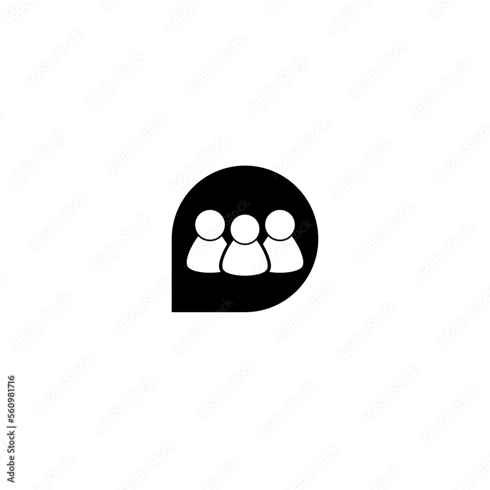 Discussion Group logo isolated on white background Discussion Group logo isolated on white background