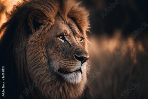 The King of the Jungle - A Close-up Portrait of a Lion © Dan