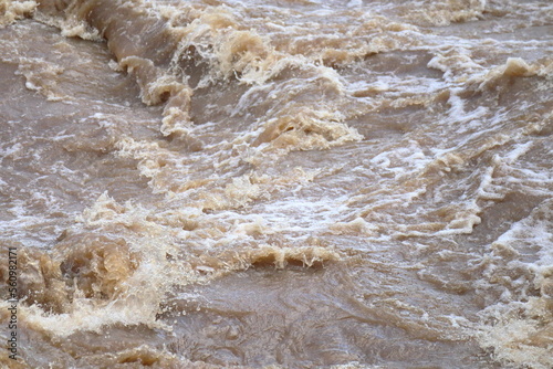 Brown water is seen in Piracicaba river, after heavy rains in Sao Paulo state, Brazil.