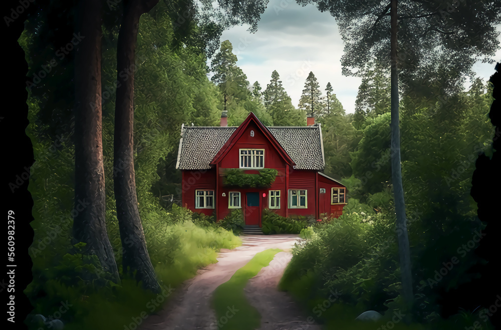 cabin in the woods, sweden, halland, swedish cottage 