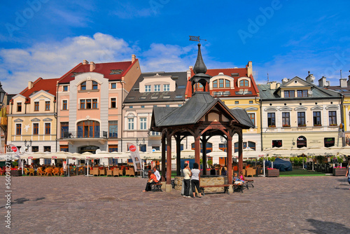 Historic well in the market square in Rzeszow, Subcarpathian Voivodeship, Poland photo