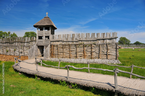 The archaeological open-air museum Biskupin, Kuyavian-Pomeranian Voivodeship, Poland.