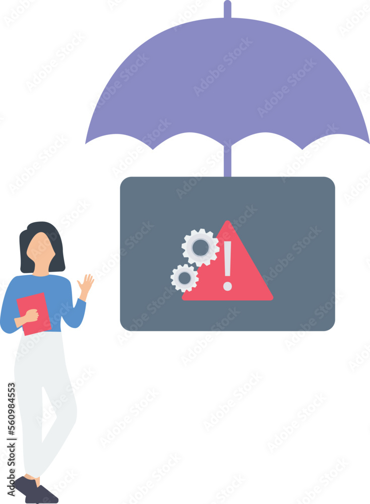 The concept of risk Risk Management flat illustration, Business ...