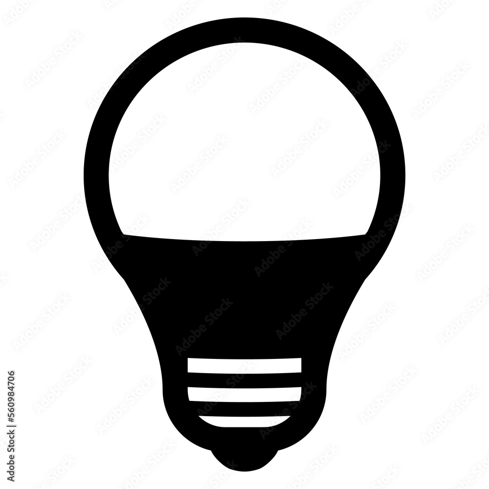 Silueta aislada de bombilla de ahorro de energía LED moderna Silueta aislada de bombilla de ahorro de energía LED moderna