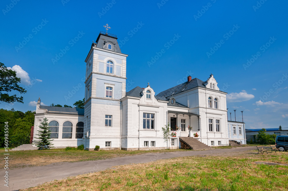 Bajerze - an eclectic palace in a village in the Kuyavian-Pomeranian Voivodeship, former seat of Freemasonry