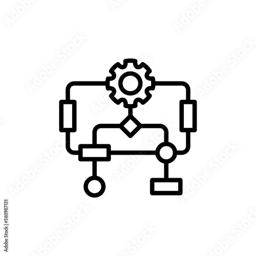 Algorithm icon in vector. Logotype