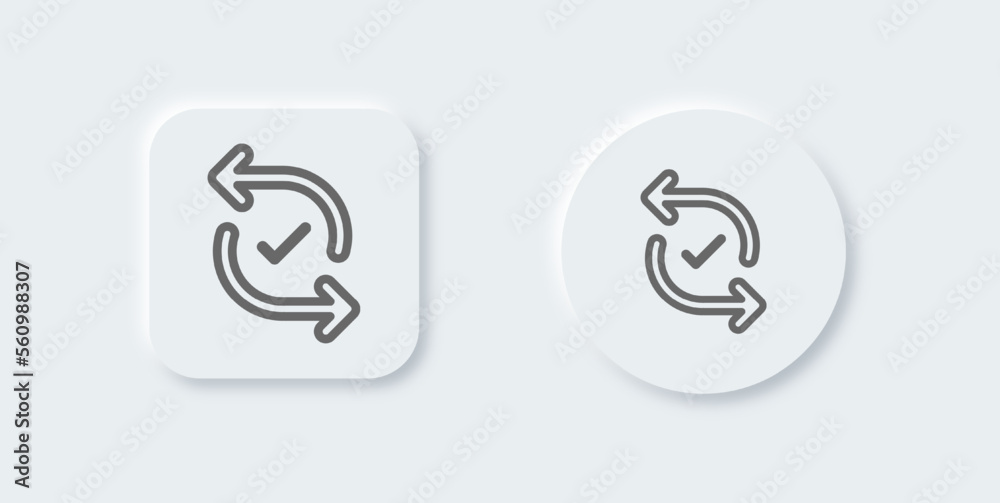 Pair line icon in neomorphic design style. Paired signs vector illustration. Pair line icon in neomorphic design style. Paired signs vector illustration.