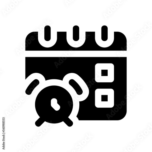 alarm glyph icon