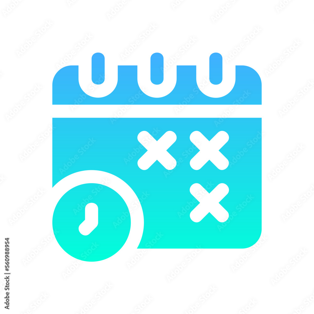 Obraz premium deadlines flat gradient icon