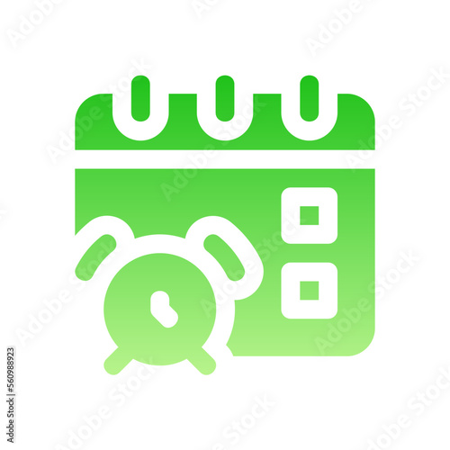 alarm flat gradient icon