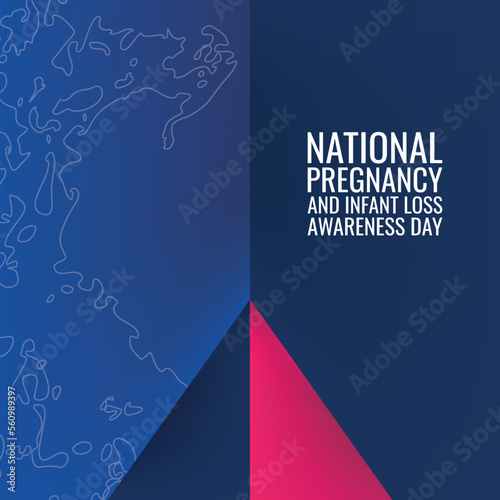 National Pregnancy and Infant Loss Awareness Day . Design suitable for greeting card poster and banner