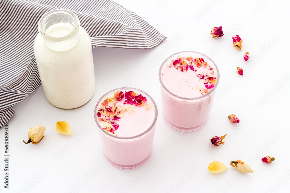 Red velvet matcha latte tea or coffee. Cold healthy drink Red velvet matcha latte tea or coffee. Cold healthy drink