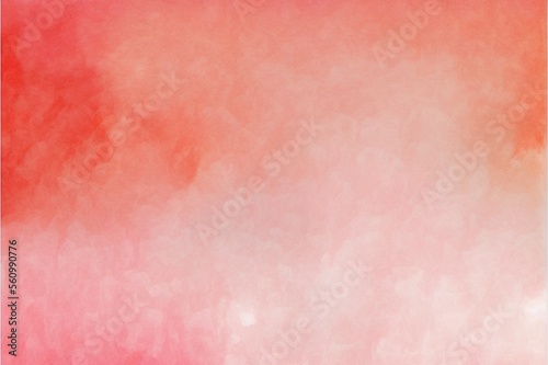 An abstract watercolor background with shades gradient of red, orange, pink and cream color, perfect for Valentine's Day or Christmas cards, texture, generative ai