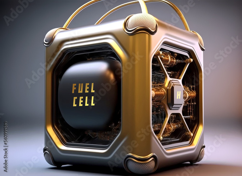 fuel cell converts chemical energy of a fuel, such as hydrogen, into electrical energy through an electrochemical process generative ai.  photo